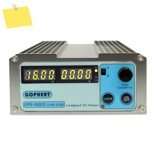 GOPHER CPS-1620II 300W 110Vac 220Vac 0-16V0-20A 소형 정밀 디지털 조정 가능한 DC 전원 공급 장치 제품 이미지