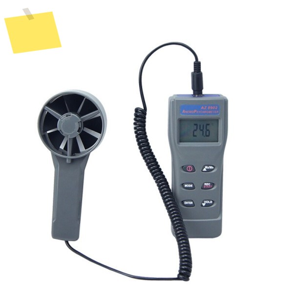 풍속계 AZ8902 온도 및 상대 습도 팬 공기 유량계 기압계 0.6~32 MS 제품 이미지