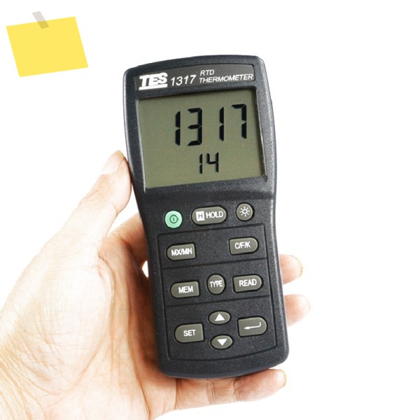 TES-1317 RTD 온도계 백라이트 LCD 디스플레이 프로브가 있는 백금 제품 이미지