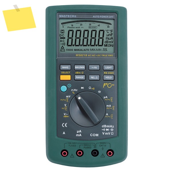 MASTECH 멀티미터 MS8218 고정밀 50000 카운트 True RMS DMM 디지털 RS232 인터페이스 제품 이미지