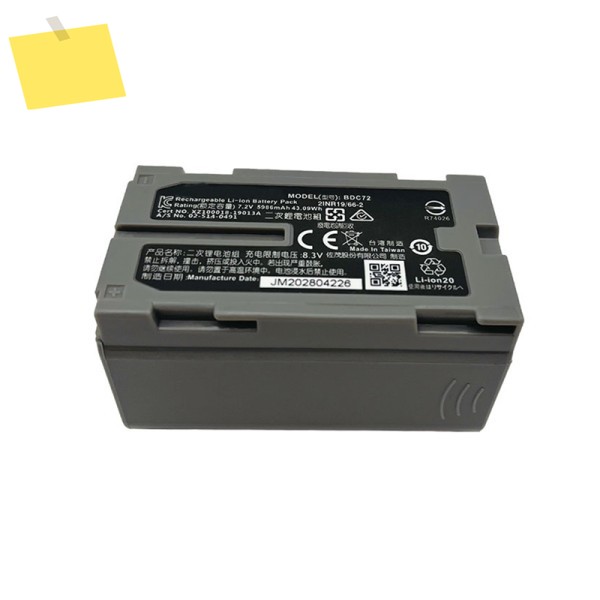 GM-52 OSES FX101 토탈 스테이션 측량 배터리용 회색 새 TOP BDC72 리튬 이온 7.2V 5986mAh 기기 제품 이미지