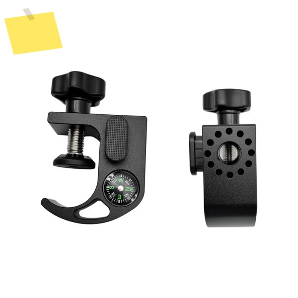 신품 유니버설 타원형 GNSS 폴 클램프나침반 포함 교체용 크기 24mm - 38mm 홀더 마운트 제품 이미지