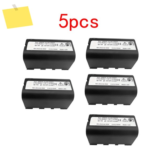 라이카 토탈 스테이션 GPS 시스템용 배터리, ATX1200 파이퍼 레이저 조사 기기, 충전식 GEB222, 5 개 제품 이미지