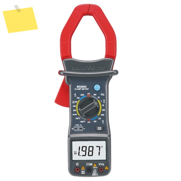 MASTECH MS2000G 디지털 클램프 미터 전류 AC DC 전압 저항 온도 테스터 1999 카운트 제품 이미지