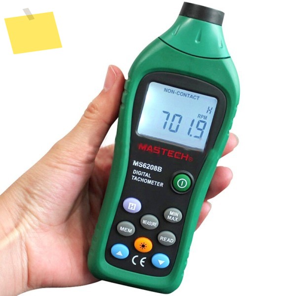 마스텍 MS6208B 디지털 레이저 포토 타코미터 비접촉식 RPM 데이터 저장 기능 50RPM-99999RPM LCD 디스플레이 제품 이미지