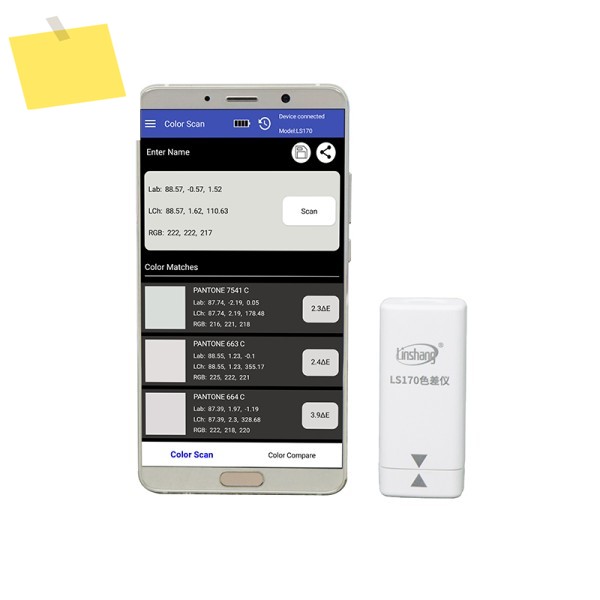 Linshang 450 디지털 휴대용 색도계 앱이 포함된 페인트 잉크 플라스틱 코팅용 색차 분석기 LS170 제품 이미지
