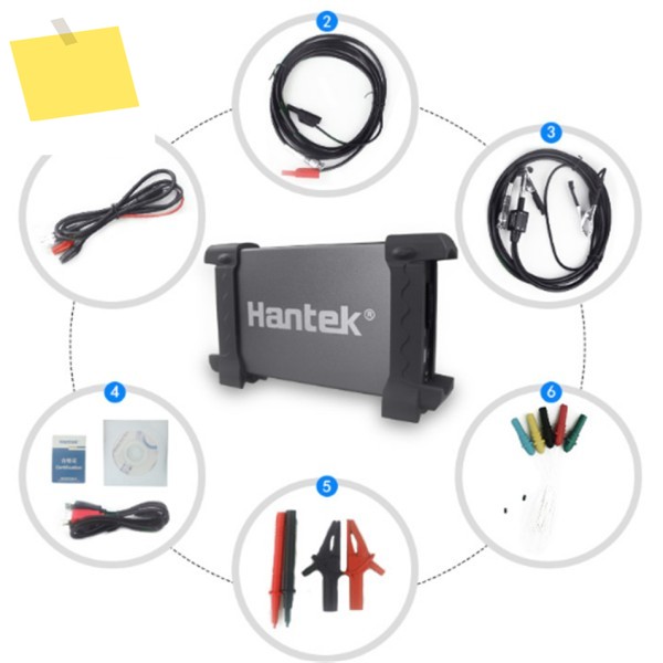 Hantek 오실로스코프 휴대용 6204BE USB PC 200MHz 4 채널 1Gsas 디지털 Osciloscopio 자동차 감지기 제품 이미지
