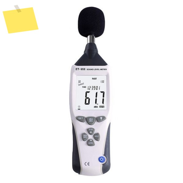 FLUS 디지털 소음 측정기 ET-958 데시벨 로거 오디오 감지기 볼륨 모니터 30-130dB 휴대용 제품 이미지