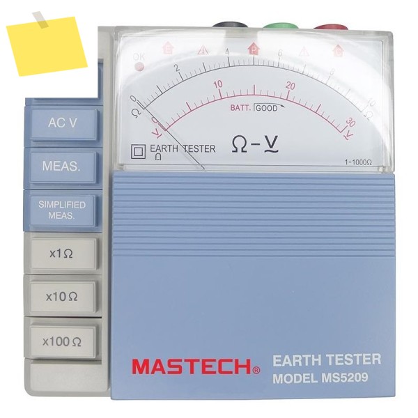 MASTECH MS5209 아날로그 접지 저항 측정기 메가옴미터 1-1K 저전력 포인터 테스터 제품 이미지
