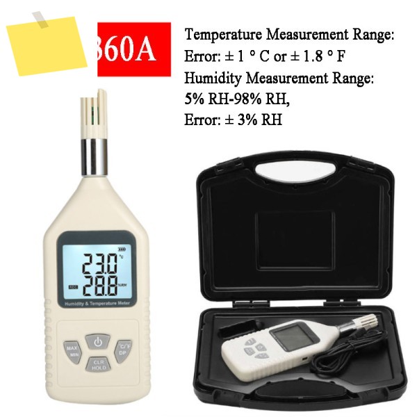 GM1360A 디지털 습도 및 온도 측정기 LCD 디스플레이 0%~100%RH-30~80C 소프트웨어가 포함된 산업용 제품 이미지