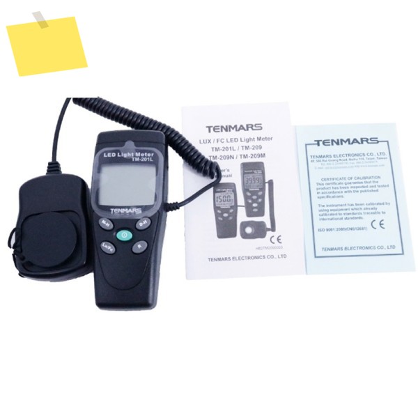 TENMARS TM-201L LED 조도계 디지털 200,000 Lux 측정 백색 제품 이미지