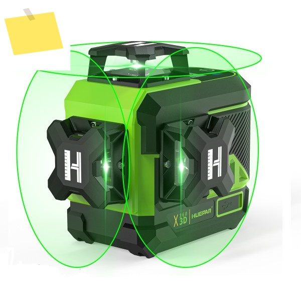 레이저 레벨 Z03CG 12라인 그린 3D 360도 도구 LED 디스플레이 및 충전식 배터리 포함 제품 이미지