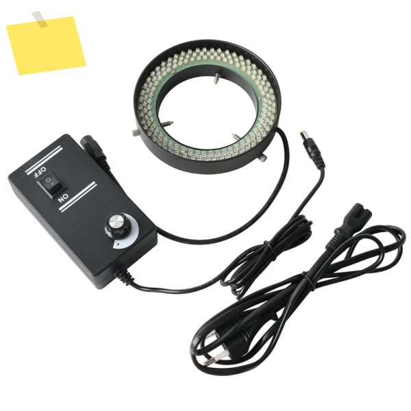 산업용 스테레오 현미경 HDMI VGA 비디오 카메라용 LED 조절식 링 라이트 조명기, 작업 직경 80mm, 156 개 제품 이미지