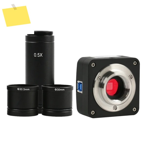 USB 3.0 10MP 산업용 전자 디지털 C 마운트 비디오 현미경 카메라 + 0.5배 어댑터 렌즈 23.2mm 줄감 제품 이미지