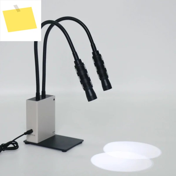 산업용 스테레오 현미경용 LED 광원 구즈넥 조명 일루미네이터 램프, 스폿 필 라이트 DC12V, 6000K, 10W 제품 이미지