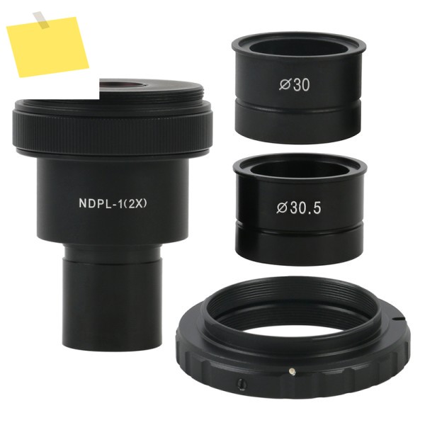 23.2mm 디지털 인터페이스 T2 마운트 어댑터 9.6X 접안 렌즈 생물학적 스테레오 현미경 캐논 니콘 SLR 카메라용 제품 이미지