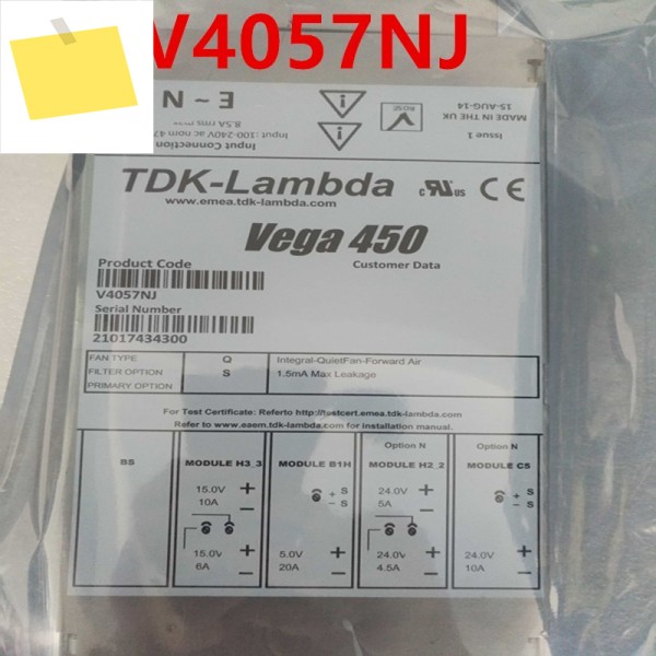 TDK-Lambda Vega 450 전원 공급 장치 V4057NJ용 분해 기존 PSU 제품 이미지