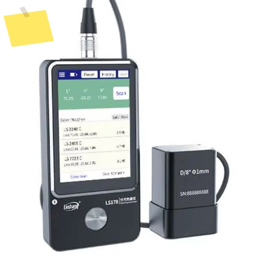 LS178 휴대용 분광 광도계, 1mm 조리개 분할 프로브 터치 스크린 색상 차이 계량기, 앱 및 소프트웨어 포함 제품 이미지