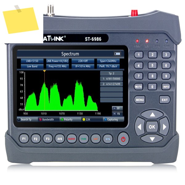 Satlink ST-6986 디지털 DVB-SS2XTT2C 콤보 미터 위성 신호 탐지기 스펙트럼 분석기 950-2150Mhz 제품 이미지