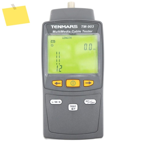 TENMARS TM-903 휴대용 멀티미디어 케이블 분석기 디지털 LAN 테스터 짧은 감지기 RJ-45 F-커넥터 RJ11 제품 이미지
