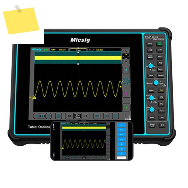 Micsig STO2002 디지털 스마트 태블릿 오실로스코프 2 채널 200MHz 1GSaS 70Mpts 터치 스크린 기능 포함 제품 이미지