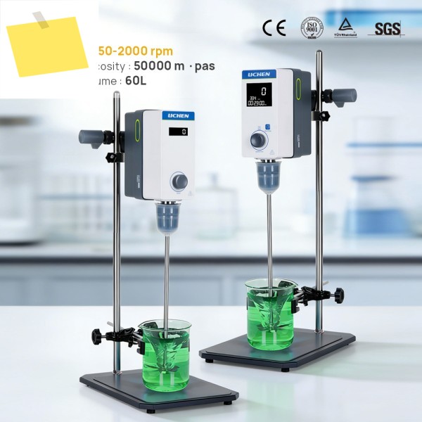 고속 50-2000rpm 40L 전기 오버헤드 교반기가 있는 실험실용 제품 이미지