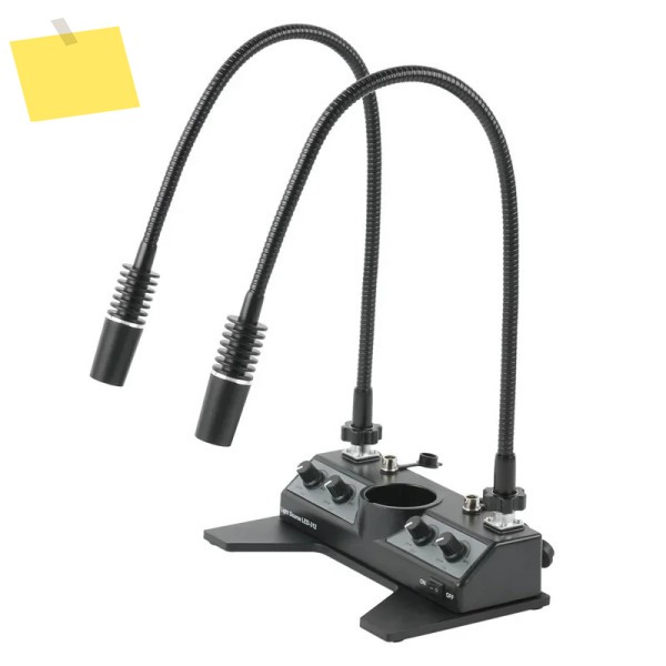LED 비디오 스테레오 현미경 카메라 조명기 스포트라이트, 듀얼 구즈넥, 60 링 베이스 32mm, 4 in 1 제품 이미지
