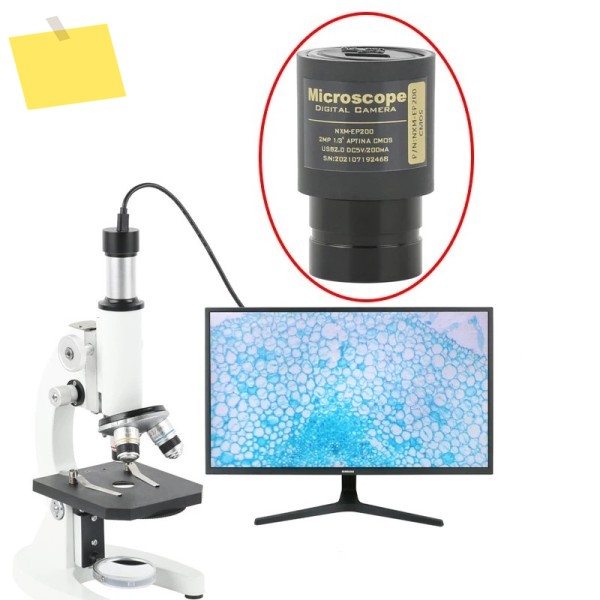5MP CMOS CCD USB 쌍안 삼안 현미경, 산업용 비디오 HD 카메라 디지털 접안 렌즈 드라이버 23.2mm 어댑터 제품 이미지