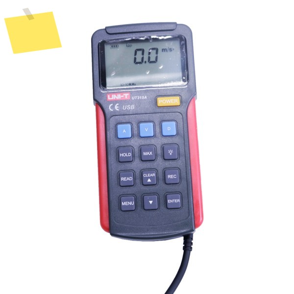 Uni-t UT315A 디지털 진동 측정기 휴대용 기계 속도 변위 분석기 0~19.99cms 10Hz~1kHz 제품 이미지