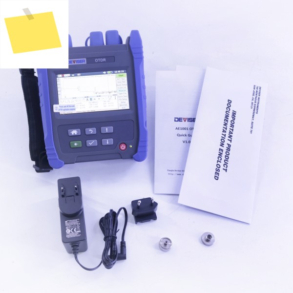 AE1001 휴대용 OTDR 광시간 영역 반사계 광섬유 터치스크린, SCAPC 포트, 범위 -70~+10dBm 제품 이미지