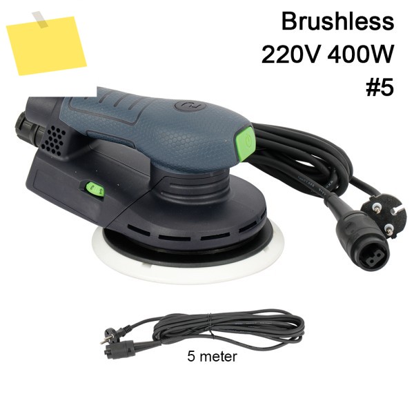 전기 브러시리스 랜덤 오비탈 샌더 400W 6인치 150mm 편심 광택기 무분진 샌딩기 자동차, 목재, 금속용 제품 이미지