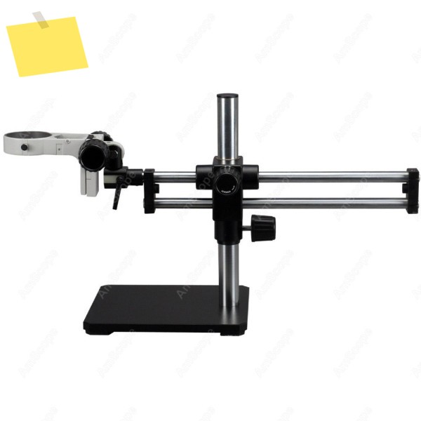 스테레오 현미경용 AmScope 더블 암 붐 스탠드 - 스틸 핀 마운트, 76mm 포커스 블록 제품 이미지