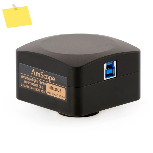 AmScope MU 시리즈 현미경 카메라, USB 3.0 컬러 CMOS C 마운트, 20.0MP 제품 이미지