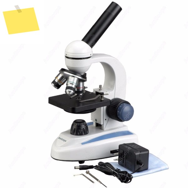 AmScope M158 시리즈 학생용 무선 단안 복합 현미경 40X-800X+ 상단 및 하단 조명 제품 이미지