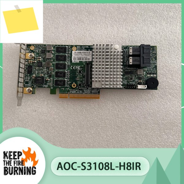 SAS 디스크 제어 어레이 카드 AOC-S3108L-H8IR 제품 이미지