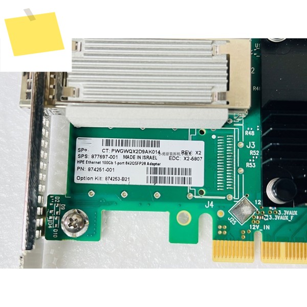 874253 -HPE 이더넷 100Gb 842QSFP28 네트워크 어댑터용 -B21 877697 -001 CX455A 제품 이미지
