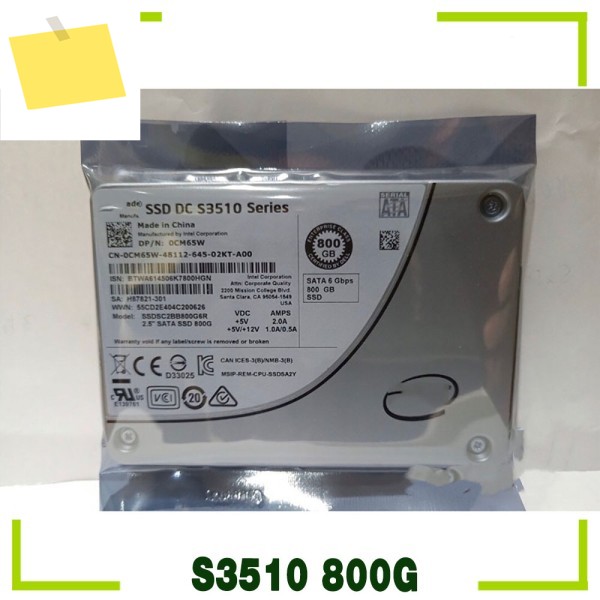 1개 SSD DC S3510 800G SATA 0CM65W 제품 이미지