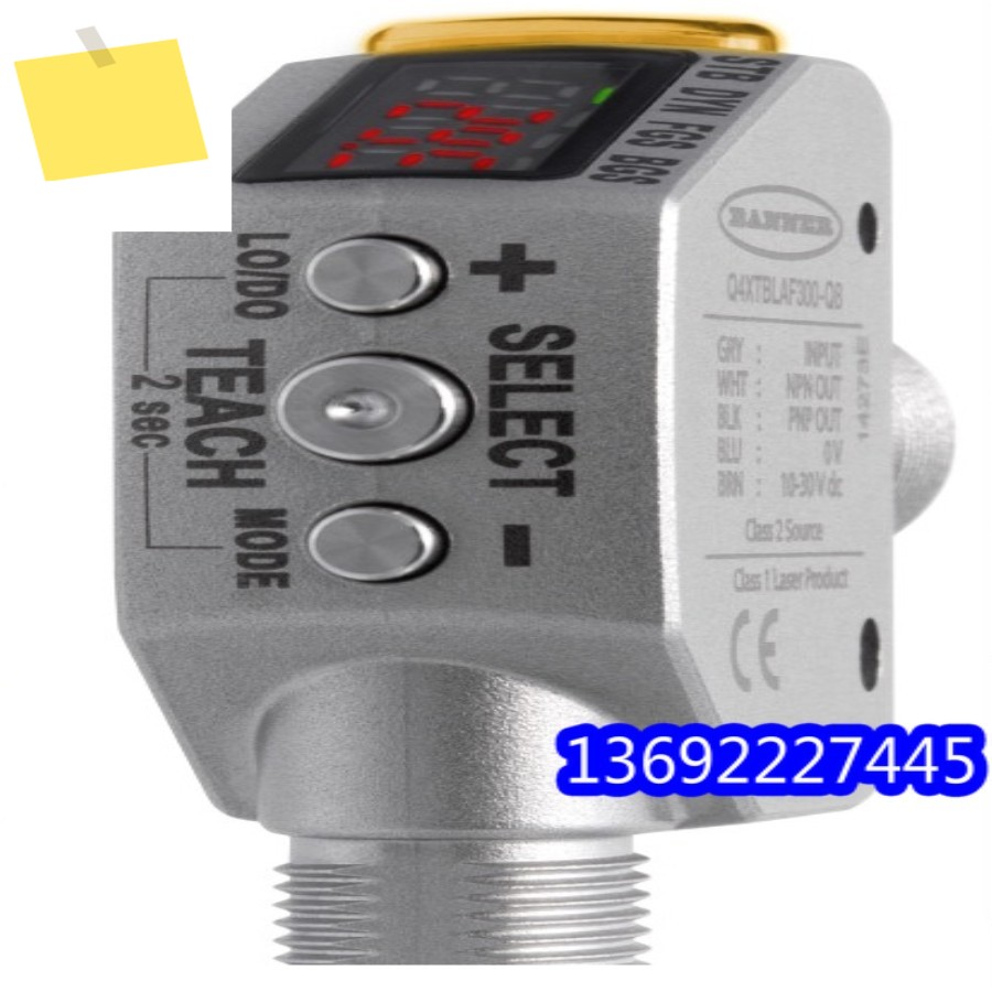 Q4XTBLAF300-Q8 미국 배너 Q4X 레이저 거리 센서 제품 이미지