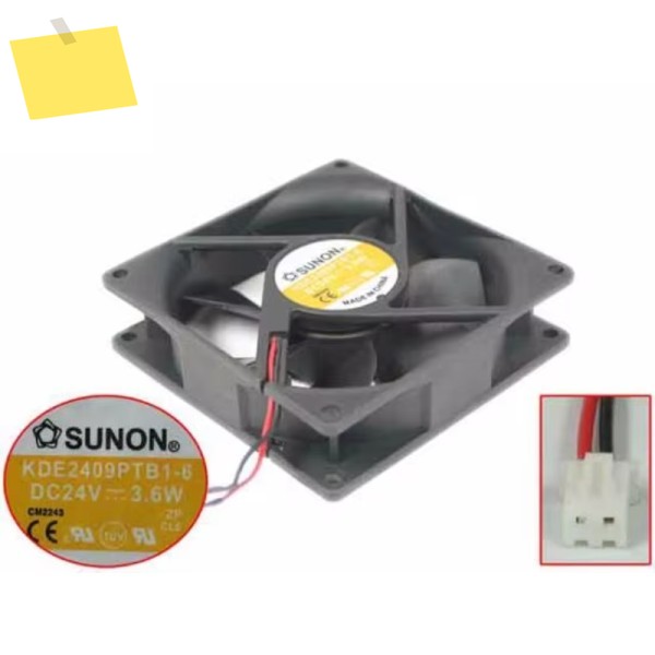 SUNON KDE2409PTB1-6 2 선 서버 냉각 선풍기, DC 24V, 3.6W, 90x90x25mm 제품 이미지