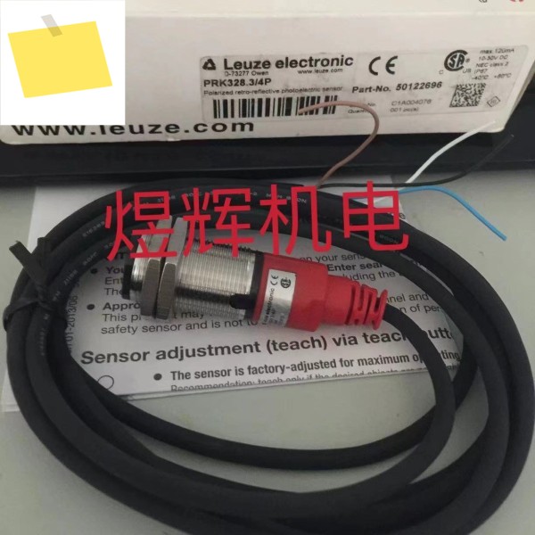 Leuze Labor Easy Test, 센서 PRK328.34P 및 제품 이미지