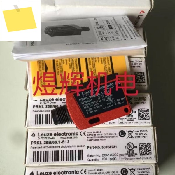 Leuze Labor Easy Test, 센서 PRKL 25B66.1-S12 및 제품 이미지