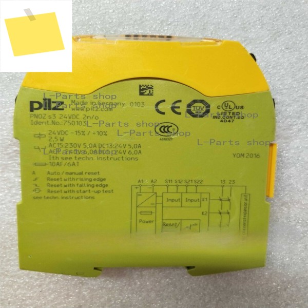 1개 안전 릴레이 S3 24vdc 2 No 750103 완전 새 제품 원본 PLC 제품 이미지