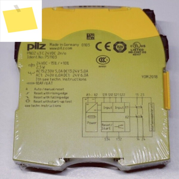 1개 새 제품 S3 751103 안전 릴레이 24vdc 2no 정품 Plc 제품 이미지