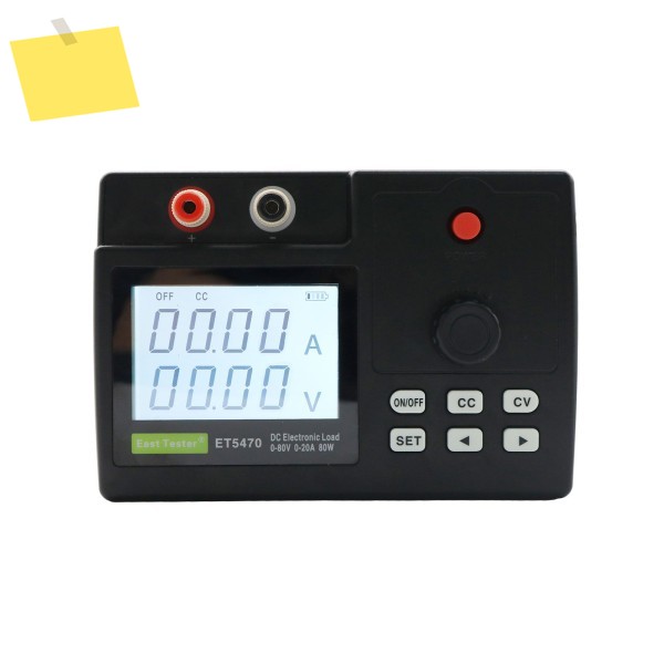 ET5470 0-80V 80W 휴대용 DC 전자 부하 테스터 스텝리스 서보 고성능 LED 화면 포함 제품 이미지