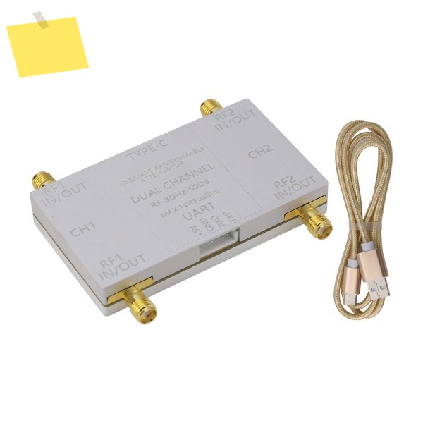 RF-8GHz-60DB 듀얼 채널 프로그래밍 가능 감쇠기 RF 유닛 + PC용 Type-C 케이블 포함 제품 이미지