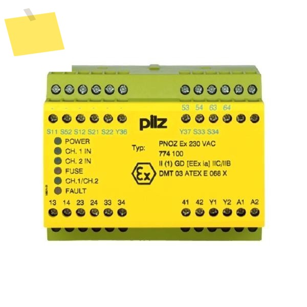 버섯형 - 774100 pnoz Ex 230 Vac 3no 1nc T 안전 릴레이 새것과 같은 상태, 새 제품, PLC 제품 이미지