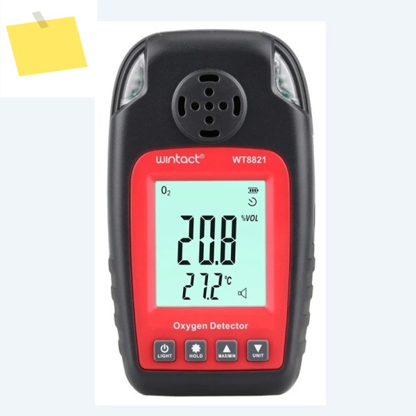 HEDAO WT8821 LCD 디스플레이 휴대용 산소 감지기 가스 분석기 소리 자동차용 미니 O2 온도 모니터 제품 이미지