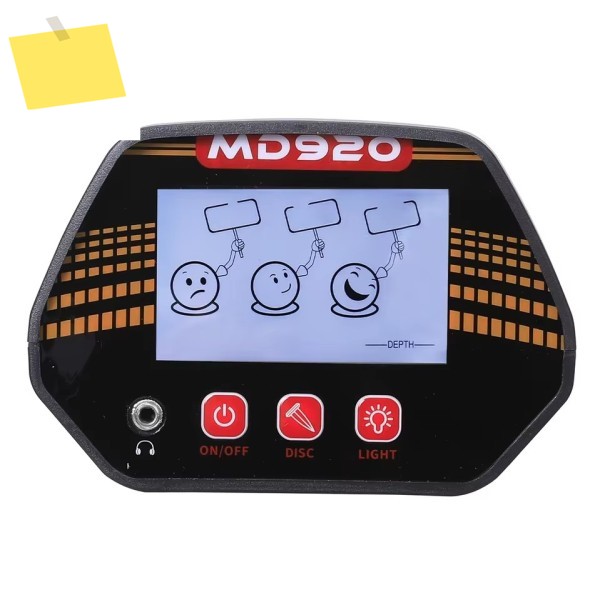 HEDAO MD920 휴대용 지하 금속 탐지기 스마일리 페이스 디스플레이 ROHS 인증 IP67 등급 13.7인치 검색 코일 0.8-2.5mm 블랙 제품 이미지
