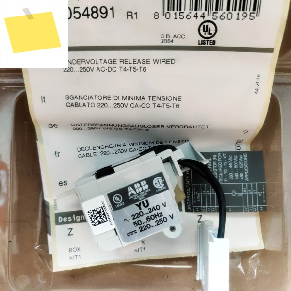 ABB T4T5T6 YU 저전압 트리퍼 220-250VACDC 제품 이미지