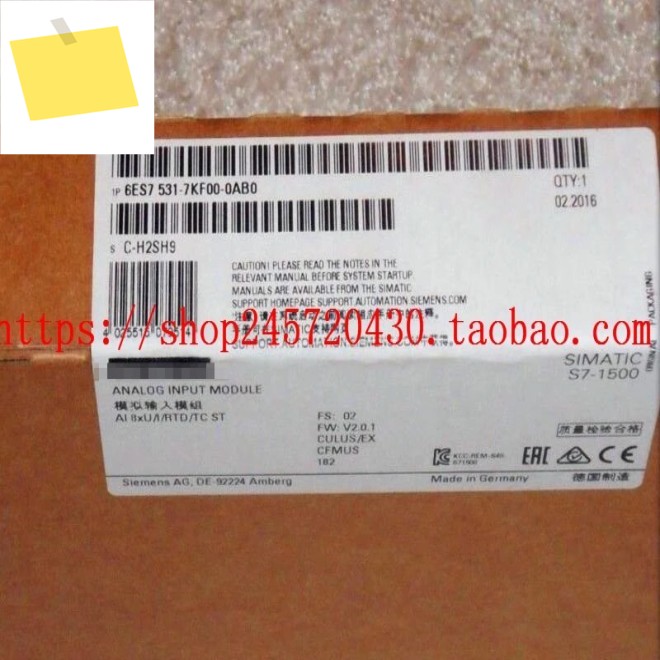 2025.4 6ES7 531-7KF00-0AB0 신품 아날로그 입력 모듈 제품 이미지